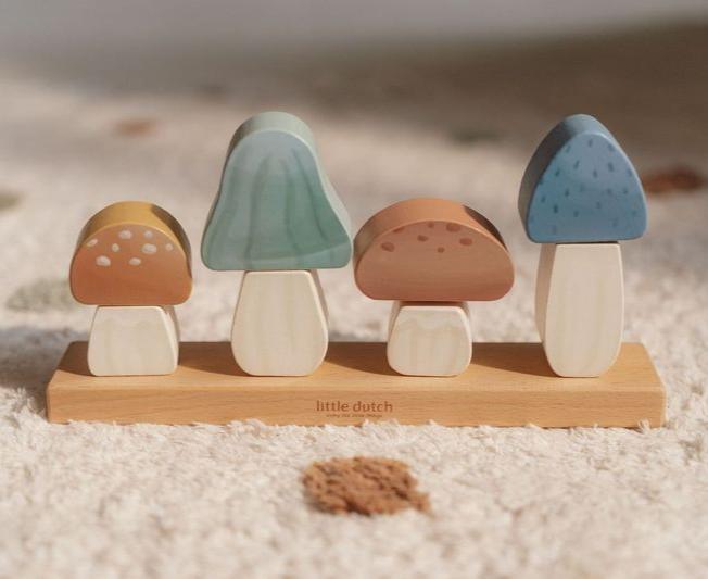Little Dutch Stacking Puzzle Mushrooms – Forest Friends
