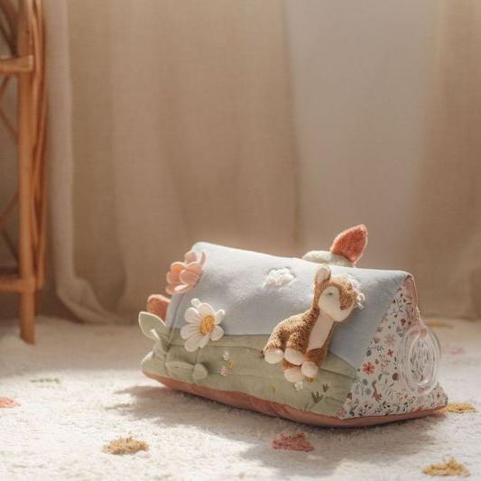Little Dutch Baby Triangle - Fairy Garden, sensory activity toy with teething ring, rattle, and crinkly textures for baby exploration and development.