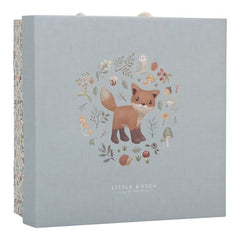 Little Dutch Gift Box Cuddles - Forest Friends with owl cuddle cloth, plush fox, and teething ring, perfect for baby gifts and sensory development.