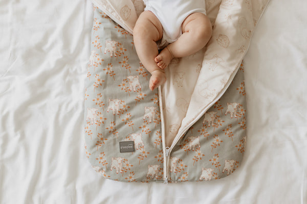 Sleepee Grow Up Sleeping Bag 2.5tog - Vintage Animals (colours)