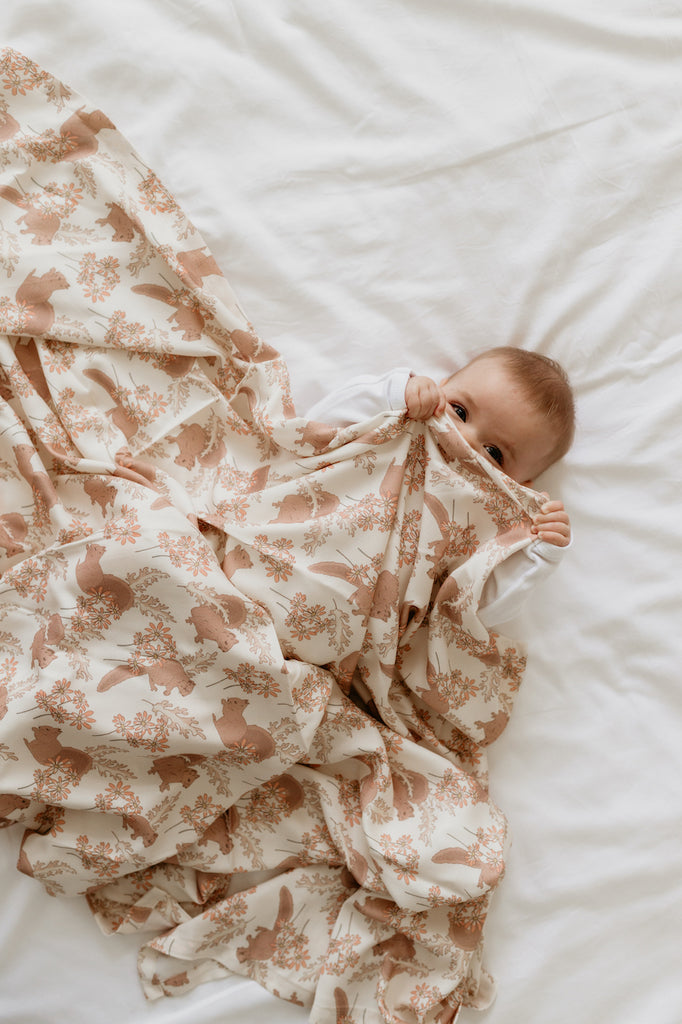 Sleepee 3 in 1 Bamboo Swaddle - Vintage Animals (colours)