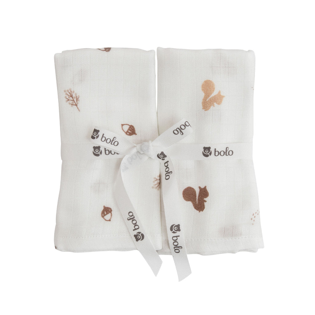 Bolo 2pack of Muslin Swaddles (colours)