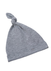 Baby Beanie Hats - Grey Dots & Melange Grey (2 pack)