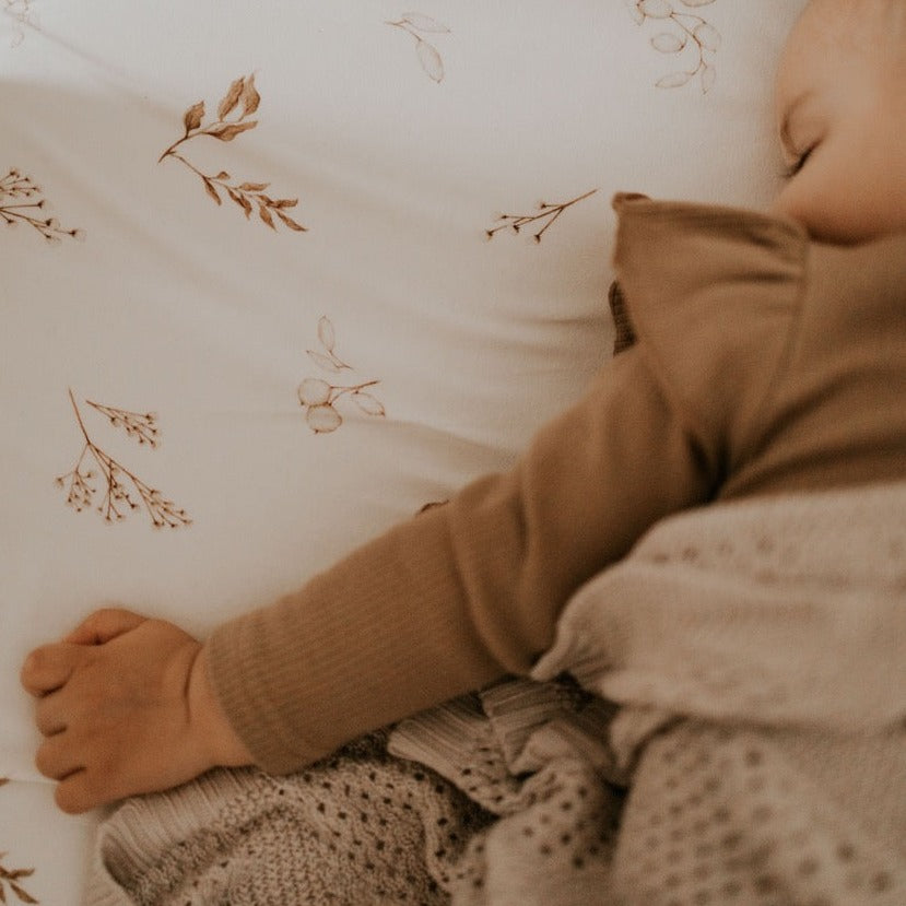 Sleepee Moses Basket Fitted Sheet (2-Pack) - Bohemian Green & Botanic