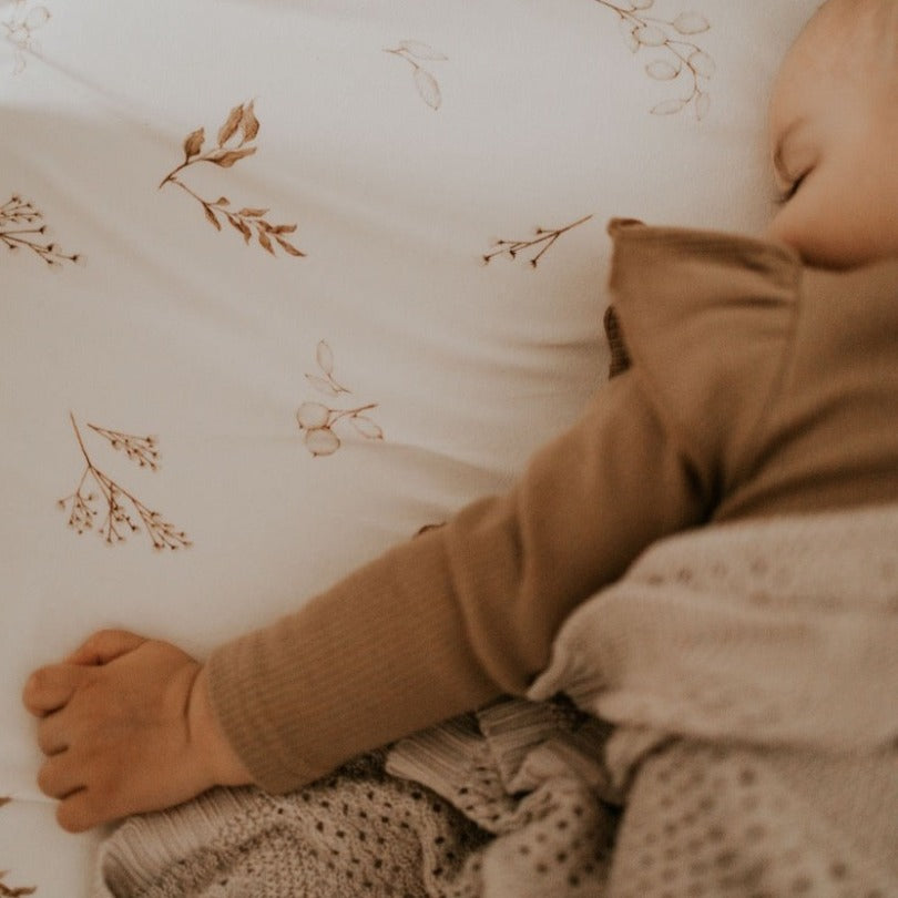 Sleepee Moses Basket Fitted Sheet (2-Pack) - Bohemian Sand & Botanic