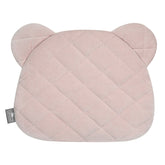 Bear Velvet Pillow, shaped like a teddy bear, offering a soft, flat surface for baby comfort and safe support.