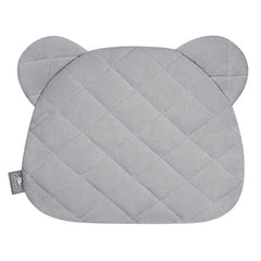 Bear Velvet Pillow, shaped like a teddy bear, offering a soft, flat surface for baby comfort and safe support.