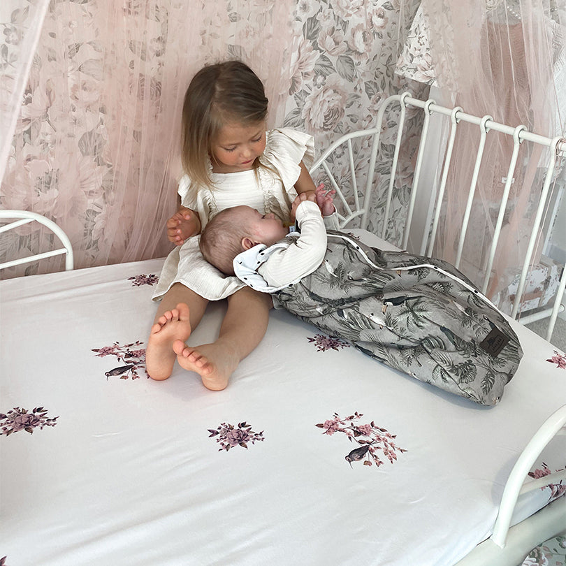 Sleepee Cot Bed Fitted Sheet - Jungle Bird (2 sizes)