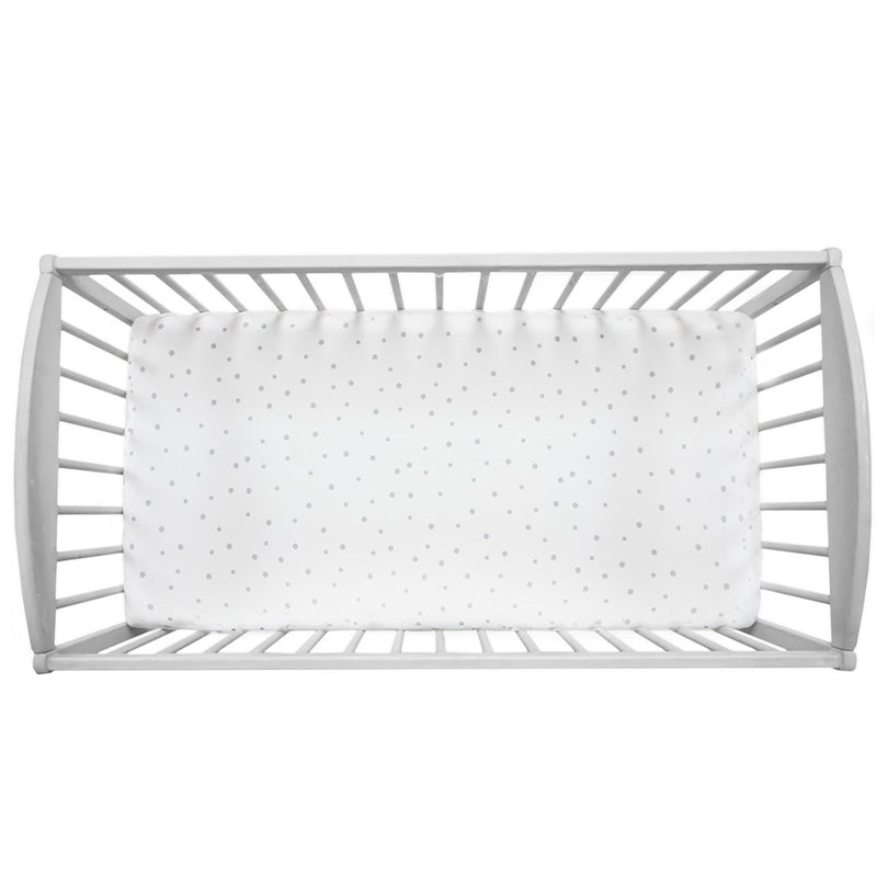 Sleepee Cot Bed Fitted Sheet - Grey Dots (2 sizes)