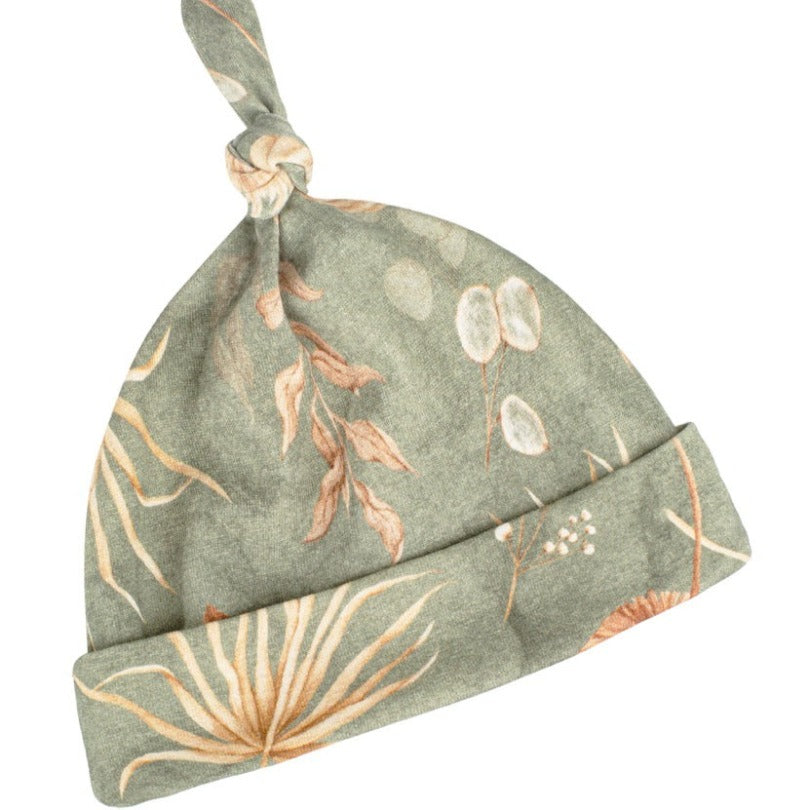 Baby Beanie Hats - Bohemian Green & Botanic (2 pack)