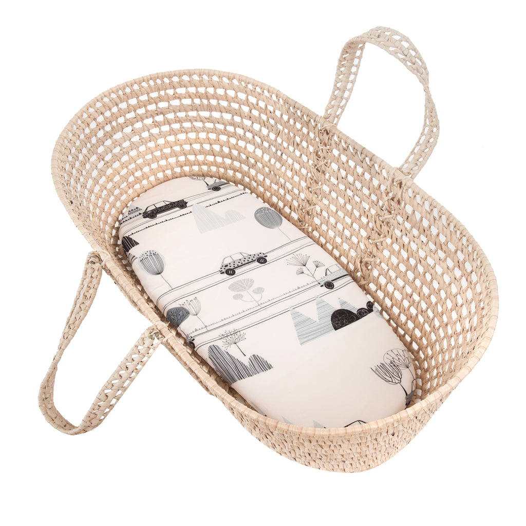 Samiboo Universal Bamboo Fitted Sheet for Moses Basket & Pram (colours)