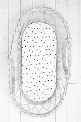Sleepee Moses Basket Fitted Sheet (2-Pack) - Dots & Eucalyptus