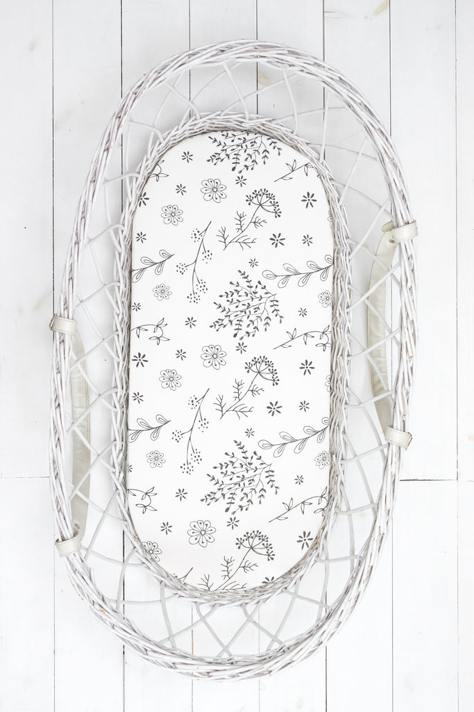 Sleepee Moses Basket Fitted Sheet (2-Pack) - Bloom & Dots