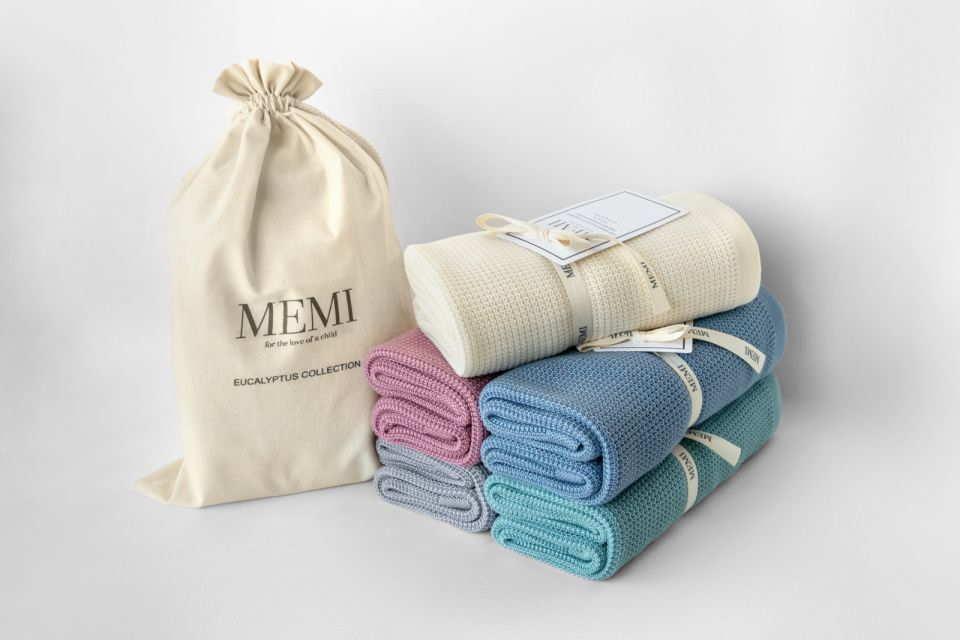 MY MEMI Light Eucalyptus Blanket (colours)