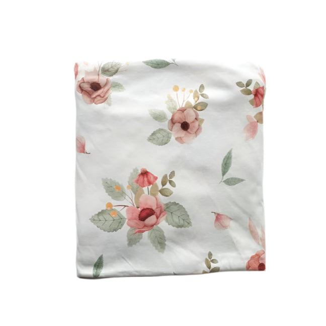 Cot bed fitted sheet - Vintage Flowers (choice of 2 sizes)