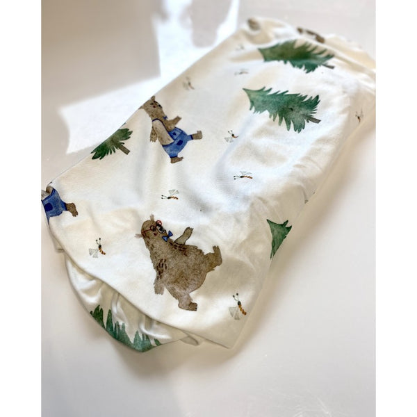 Cot bed fitted sheet - Bears  (choice of 2 sizes)