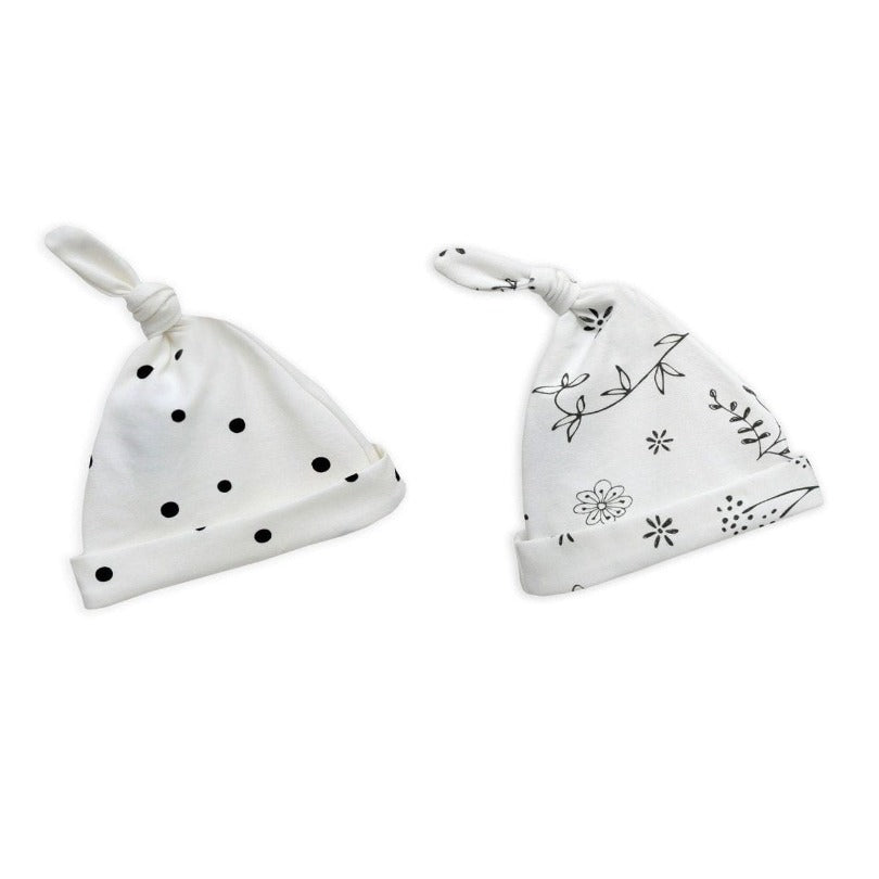 Baby Beanie Hats - Dots & Bloom (2 pack)