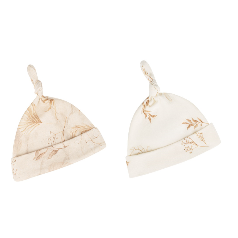 Baby Beanie Hats - Bohemian Sand & Botanic (2 pack)