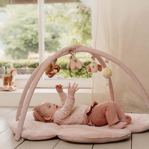 Little Dutch Activity Play Mat - Fairy Garden with padded surface, hanging toys, and interactive elements for baby sensory and motor skill development.