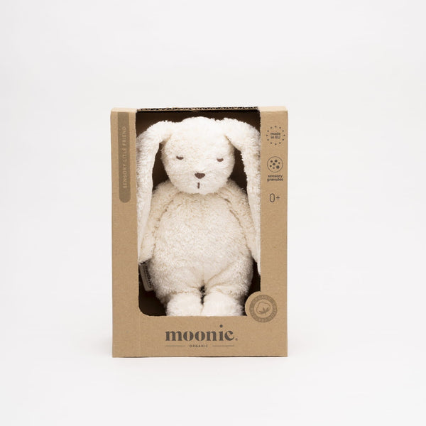 Moonie Sensory Little Bunny – Polar | Organic Cotton Baby Sensory Toy
