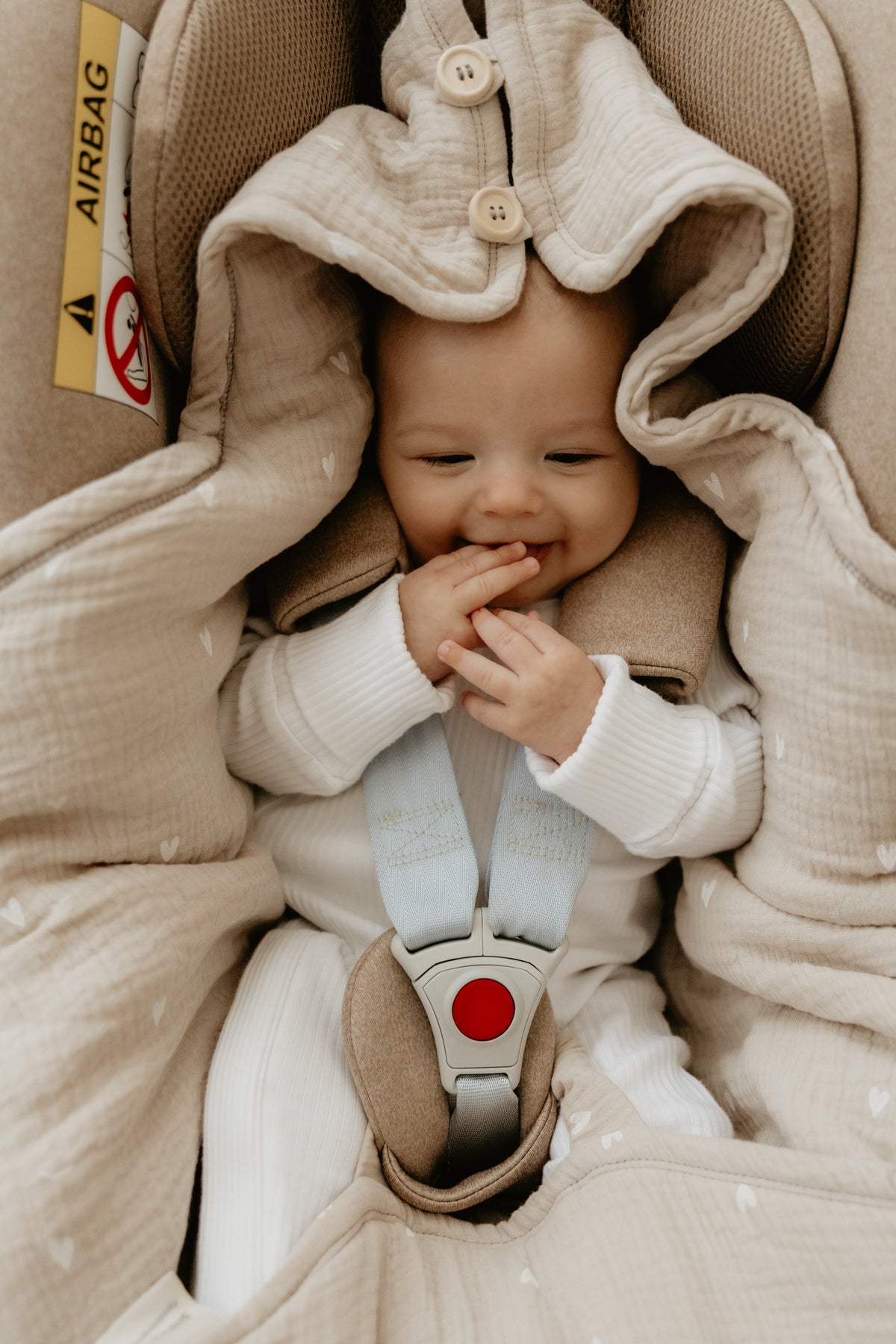 NEW Sleepee Muslin Car Seat Blanket (TOG 1.5) – Breathable & Harness-Safe