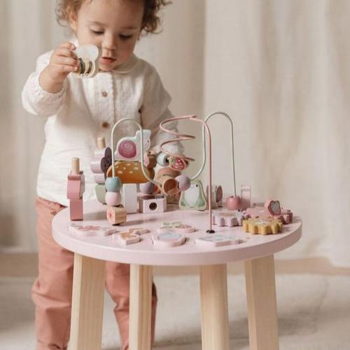 Little Dutch Activity Table - Fairy Garden with bead maze, stacking blocks, and gears for toddlers’ interactive play and development.