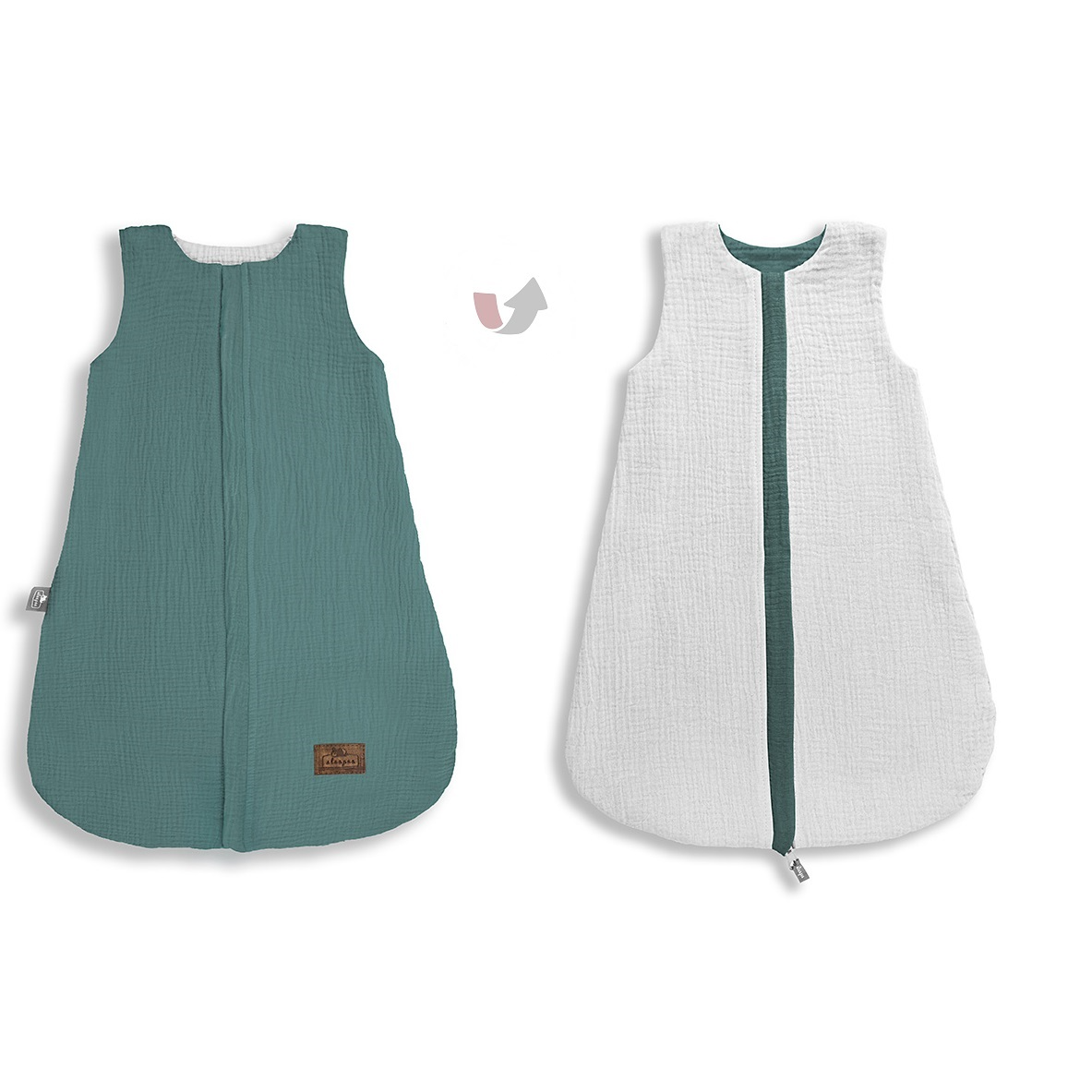 Sleepee Reversible Muslin Sleeping Bag 1.0 TOG - 5 Colours
