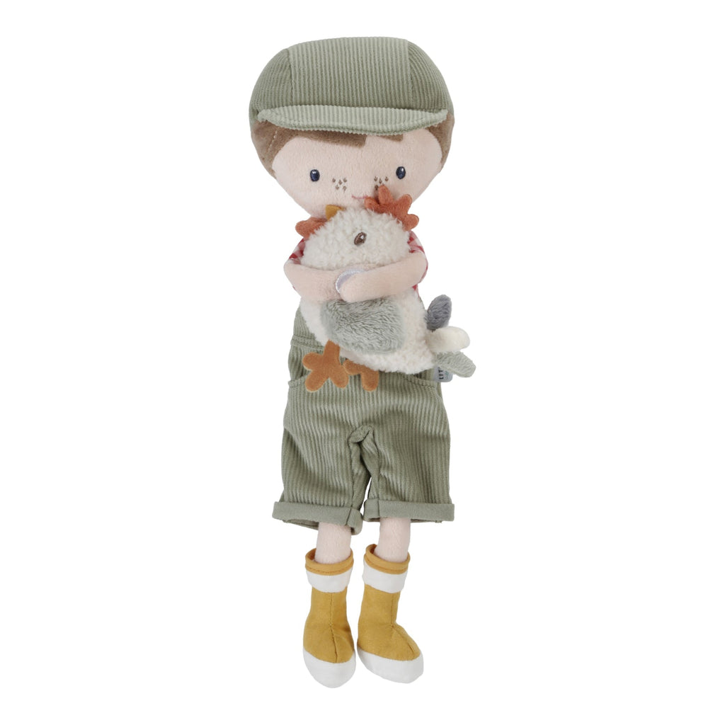 Little Dutch Cuddle Doll - Farmer Jim With Chicken (35cm)