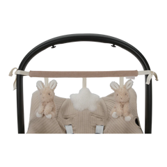 Little Dutch Car Seat Toy - Baby Bunny with rattles, crinkly textures, and soft materials for engaging sensory play on-the-go.
