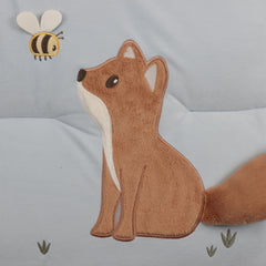 Little Dutch Playpen Mat - Forest Friends, padded sensory play mat with crinkly textures, a mirror, and woodland characters for baby development.