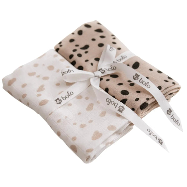 Bolo 2pack of Muslin Swaddles (colours)