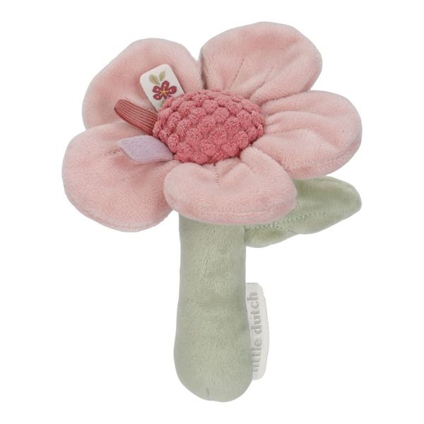 Little Dutch Rattle Flower - Fairy Garden, soft baby rattle with a pleasant sound, designed for sensory play and hand-eye coordination.