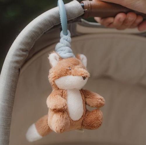  Little Dutch Pull and Shake Fox - Forest Friends, featuring pull-and-shake action, crinkly textures, and baby-safe materials for sensory play.
