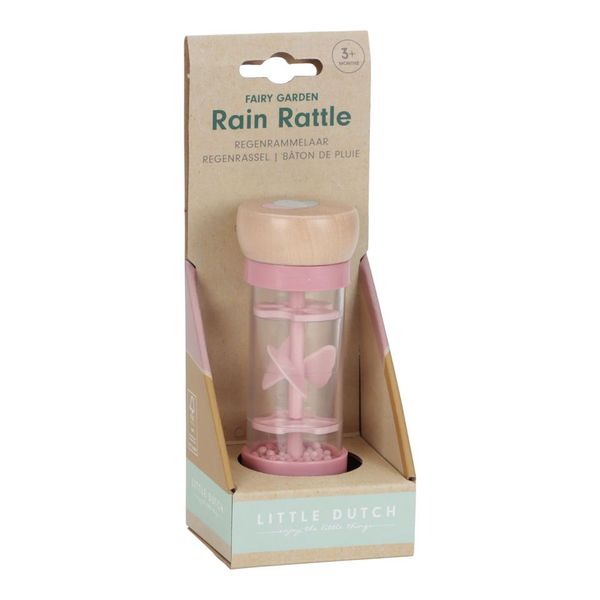 Little Dutch Rain Rattle - Fairy Garden with flower and butterfly illustrations, perfect for sensory play and soothing rain sounds for babies.

Relevant Keywords:
Little Dutch Rain Rattle
Fairy Garden rain rattle
sensory rattle toy for babies
baby rainmaker toy
soothing baby rattle
hand-eye coordination baby toy
baby musical development toy
wooden rain rattle for babies
Fairy Garden collection baby toys
sensory development toy for infants