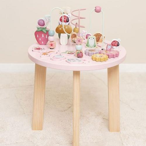 Little Dutch Activity Table - Fairy Garden with bead maze, stacking blocks, and gears for toddlers’ interactive play and development.