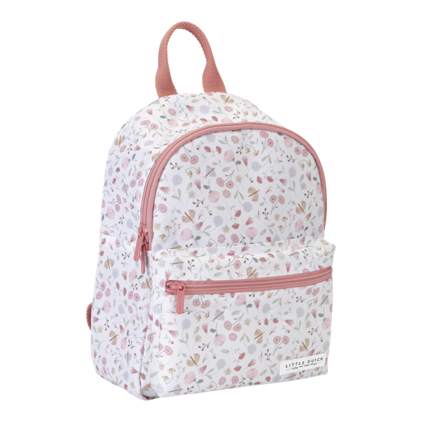 Little Dutch Kids Backpack - Flowers & Butterflies, featuring a floral design with adjustable straps and practical compartments for everyday use.






