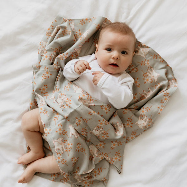 Sleepee 3 in 1 Bamboo Swaddle - Vintage Animals (colours)