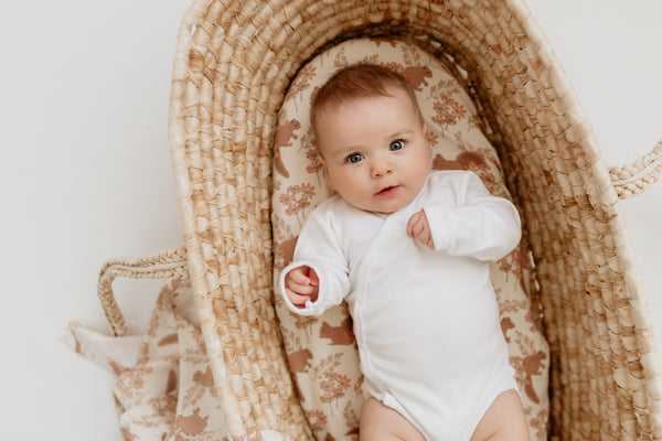 Sleepee Moses Basket Fitted Sheet (2-Pack) - Vintage Animals