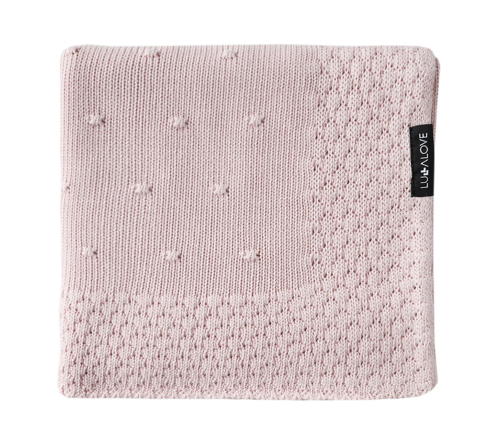 Lullalove All Season Bamboo Blanket "Popcorn" - Pink