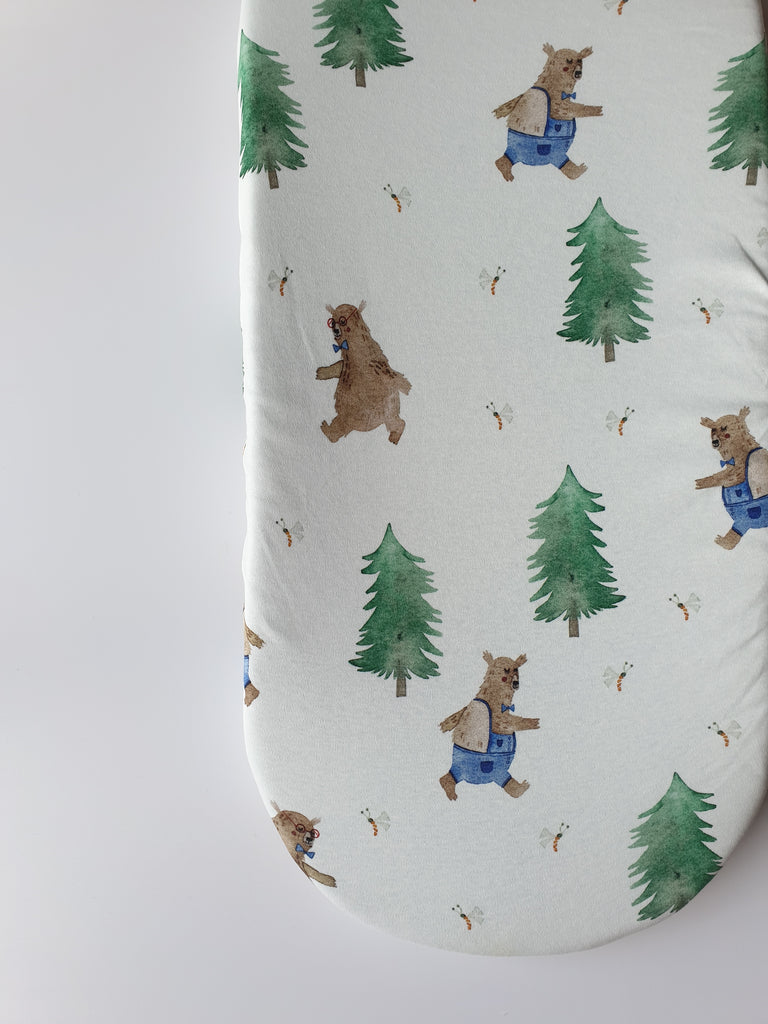 Cot bed fitted sheet - Bears  (choice of 2 sizes)
