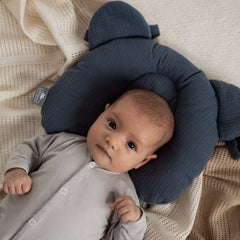 Sleepee Muslin Pillow with Indent in 8 colours, designed to support newborns and prevent flat head syndrome.