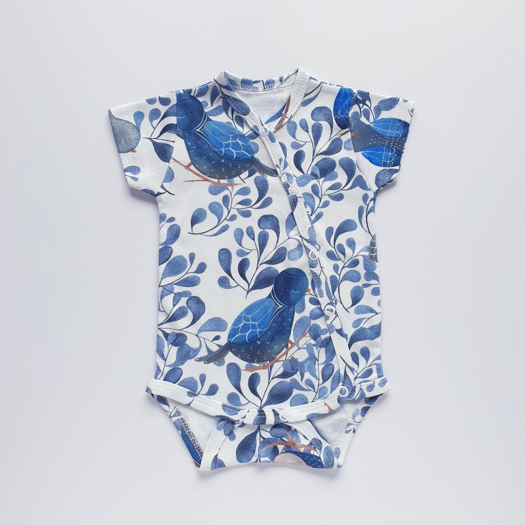 Short Sleeve Bodysuit - Blue Birds (2 sizes)