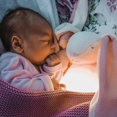 Moonie white noise bunny silver sleep toy for newborns