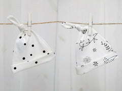 Baby Beanie Hats - Dots & Bloom (2 pack)