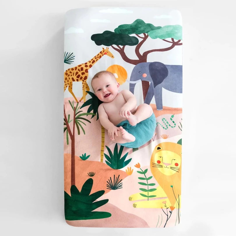 Rookie Humans Fitted Sheet - In The Savanna (2 sizes)