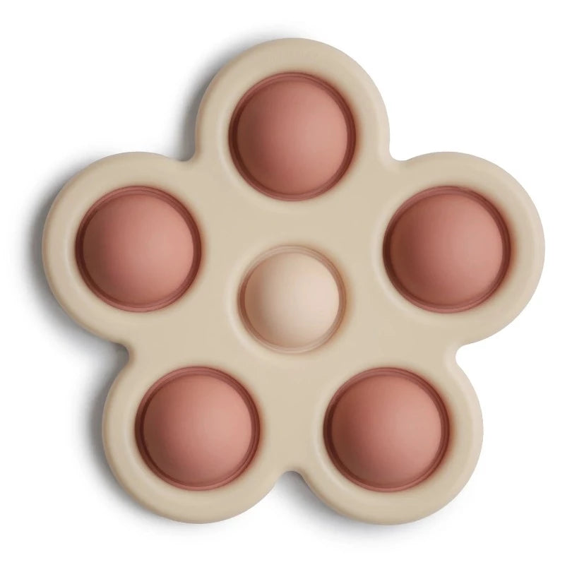 Mushie Silicone Flower Press Toy