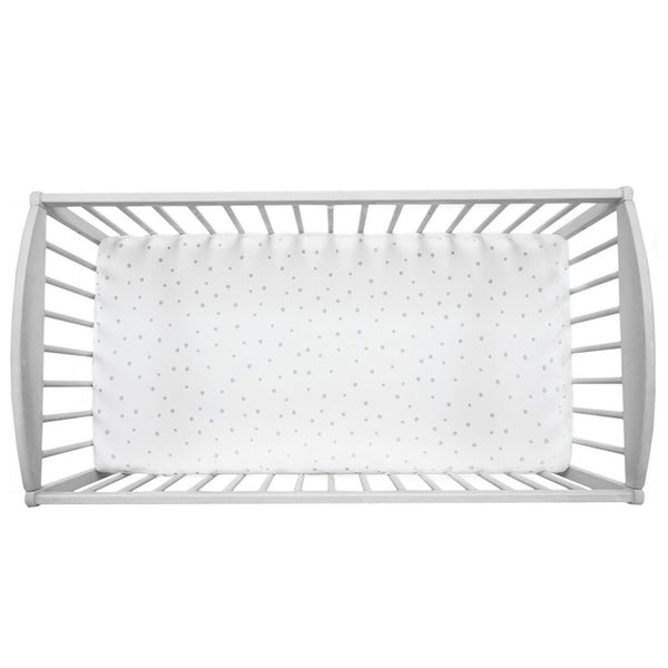 Sleepee Cot Bed Fitted Sheet - Grey Dots (2 sizes)