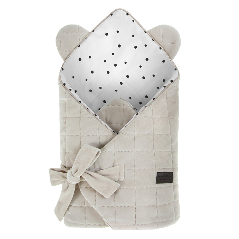 newborn velvet swaddle blanket with bow tie wrap