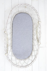 Sleepee Moses Basket Fitted Sheet (2-Pack) - Grey Dots & Mélange Grey