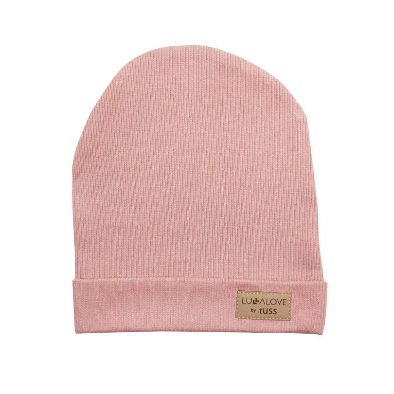 Lullalove Rib Knit Cotton Beanie - Pink (2 sizes)